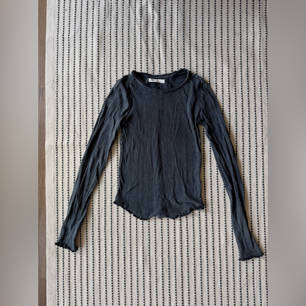 Free People Be My Baby Long Sleeve Black XS